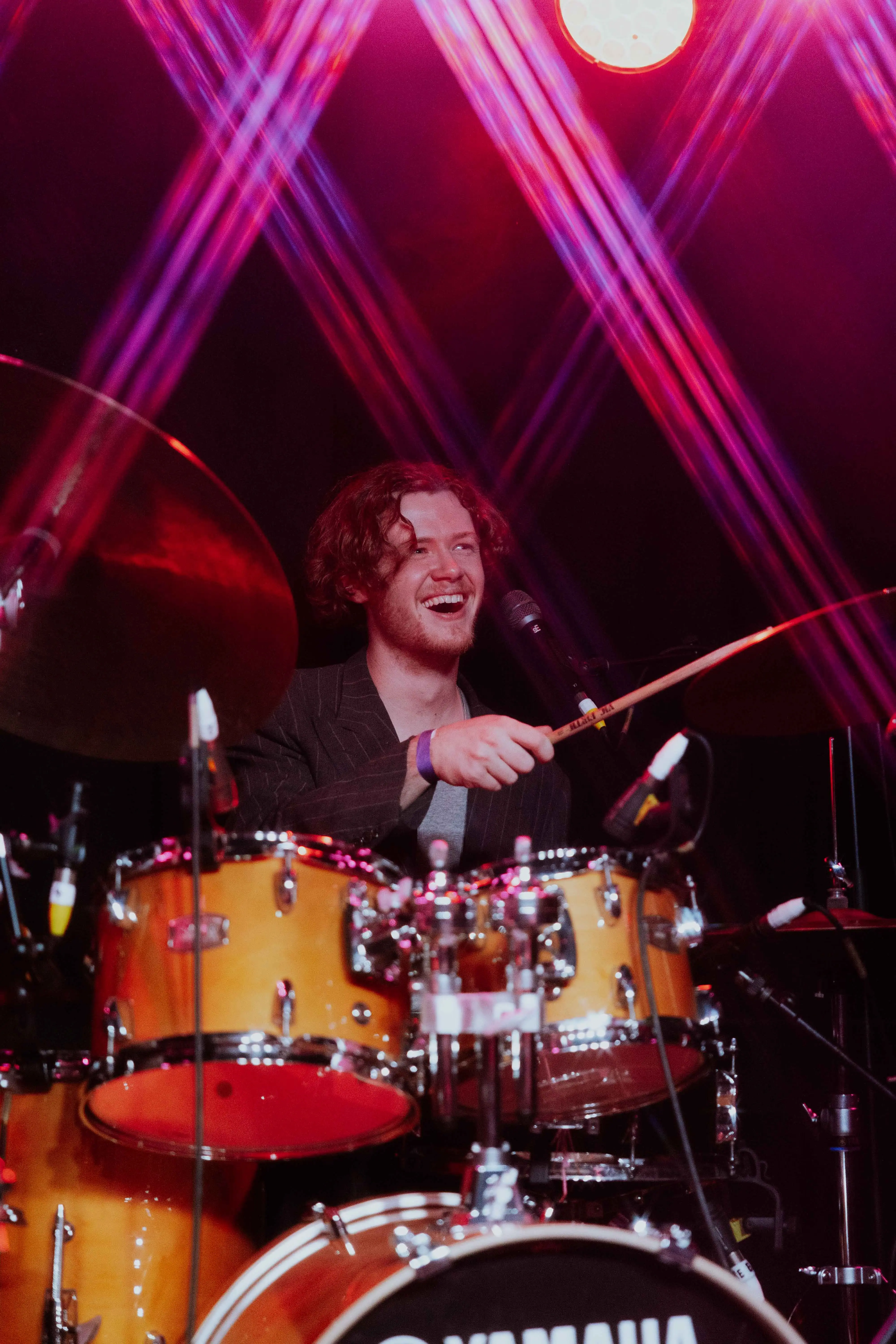 Iliya performing drums live